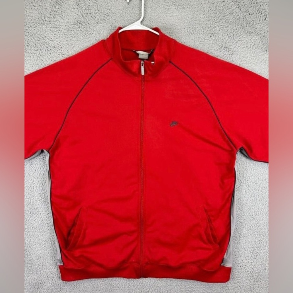 vintage 90s Nike red/black zip up jacket